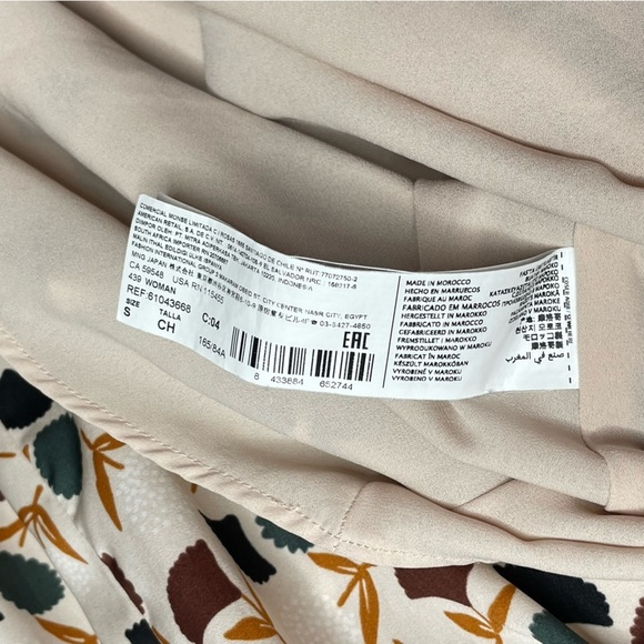 𝅺MNG by Mango silk-like flowing dress wish retro vibe—size 4 - Picture 11 of 13